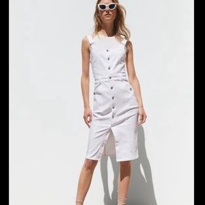 Zara white denim dress